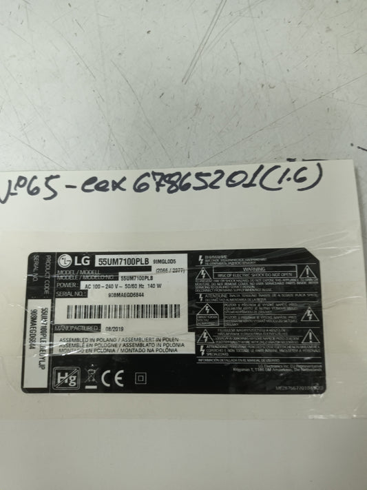 EAX67865201(1.6) de televisión LG55UM7100PLB