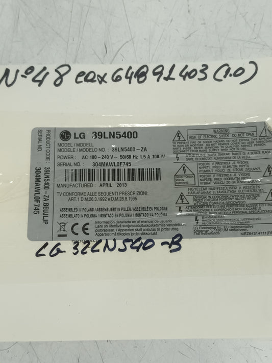 PLACA MAIN EAX64891403(1.0), de tv LG39LN5400,