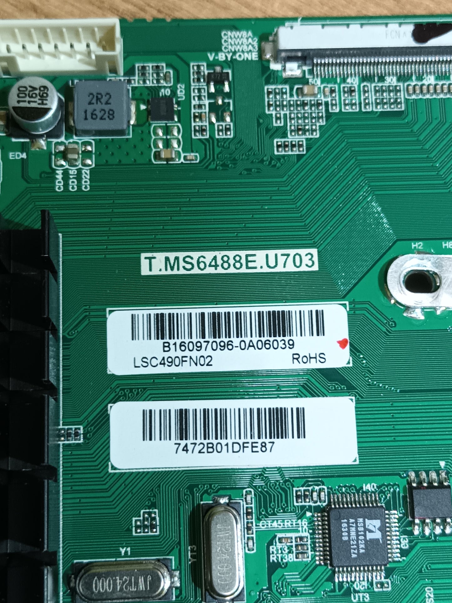 Placa main, T.MS6488E-U703, de tv SHARP, LC-49CUF8472ES,