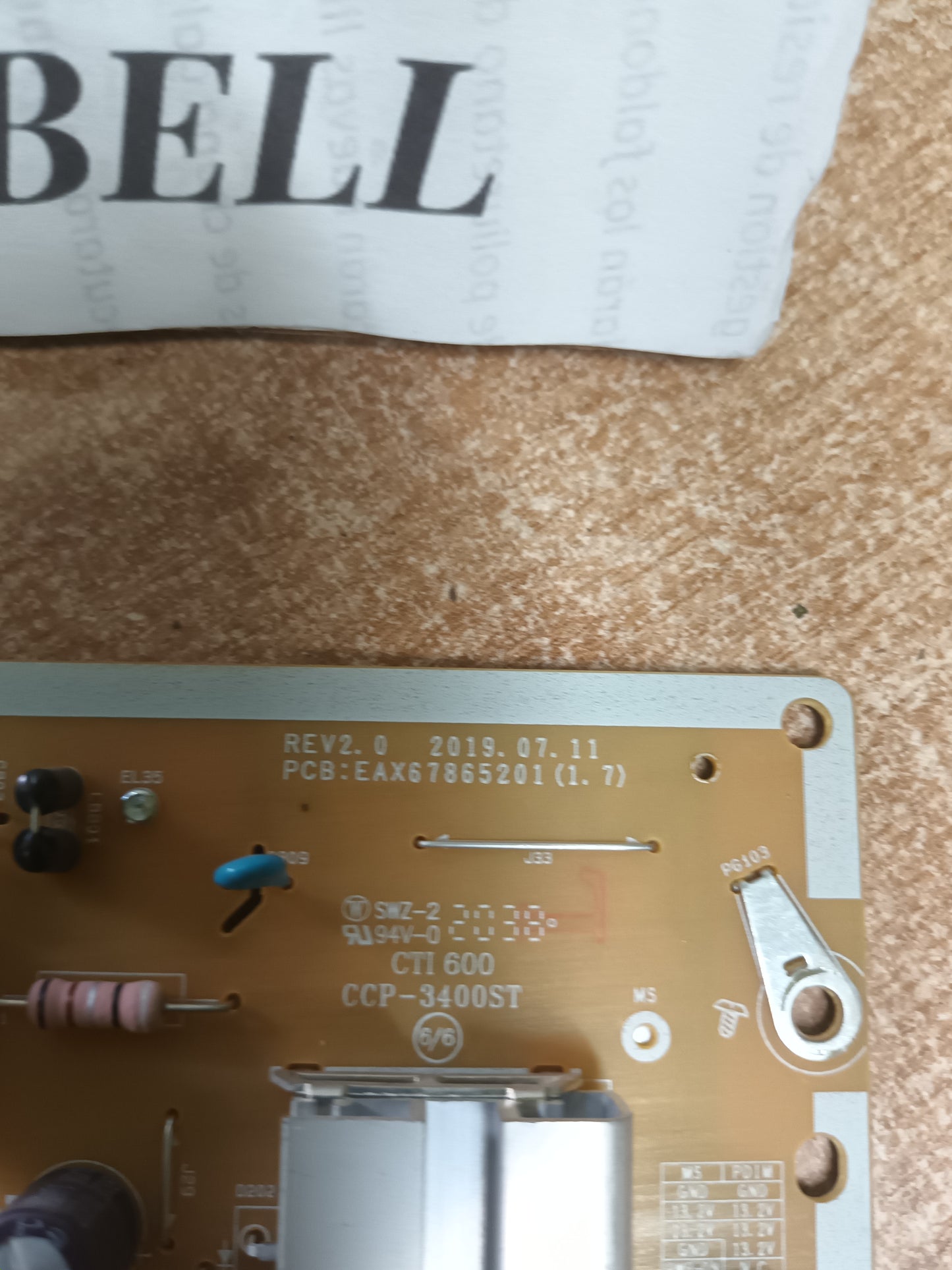 EAX67865201(1.7), de LG55UN711C0ZB