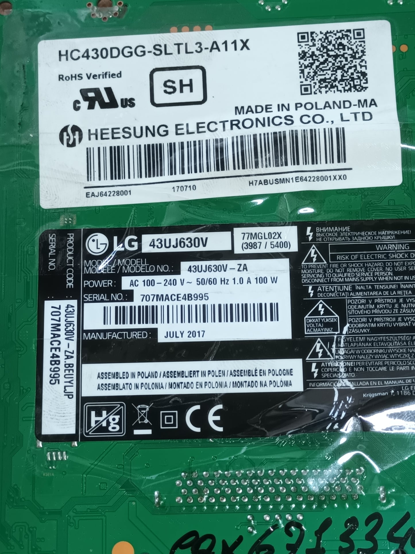 EAX67133404(1.0) EBT64562102, de LG43UJ630V