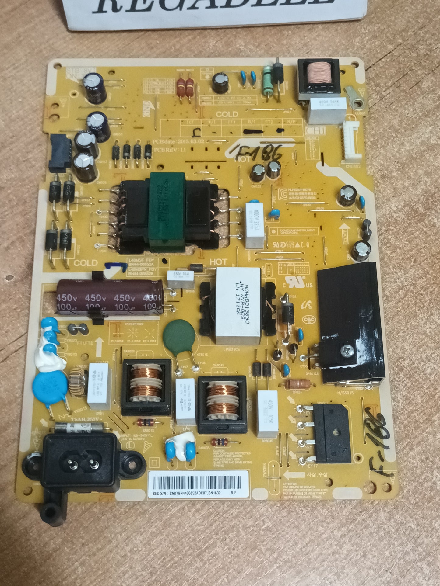 BN44-00852A, de tv Samsung UE40J5000AW,