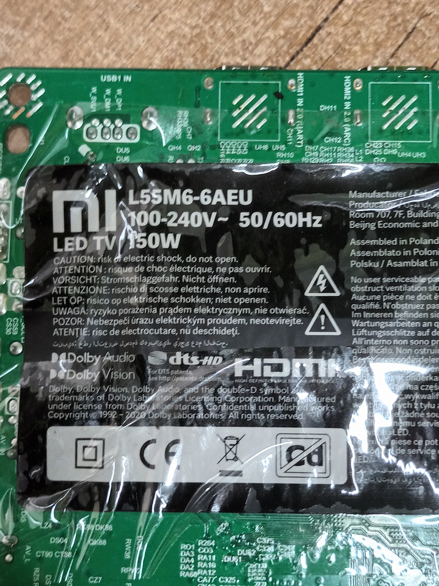 TD.MT9612.795, de XIAOMI MI L55M6-6EAU, NUEVA