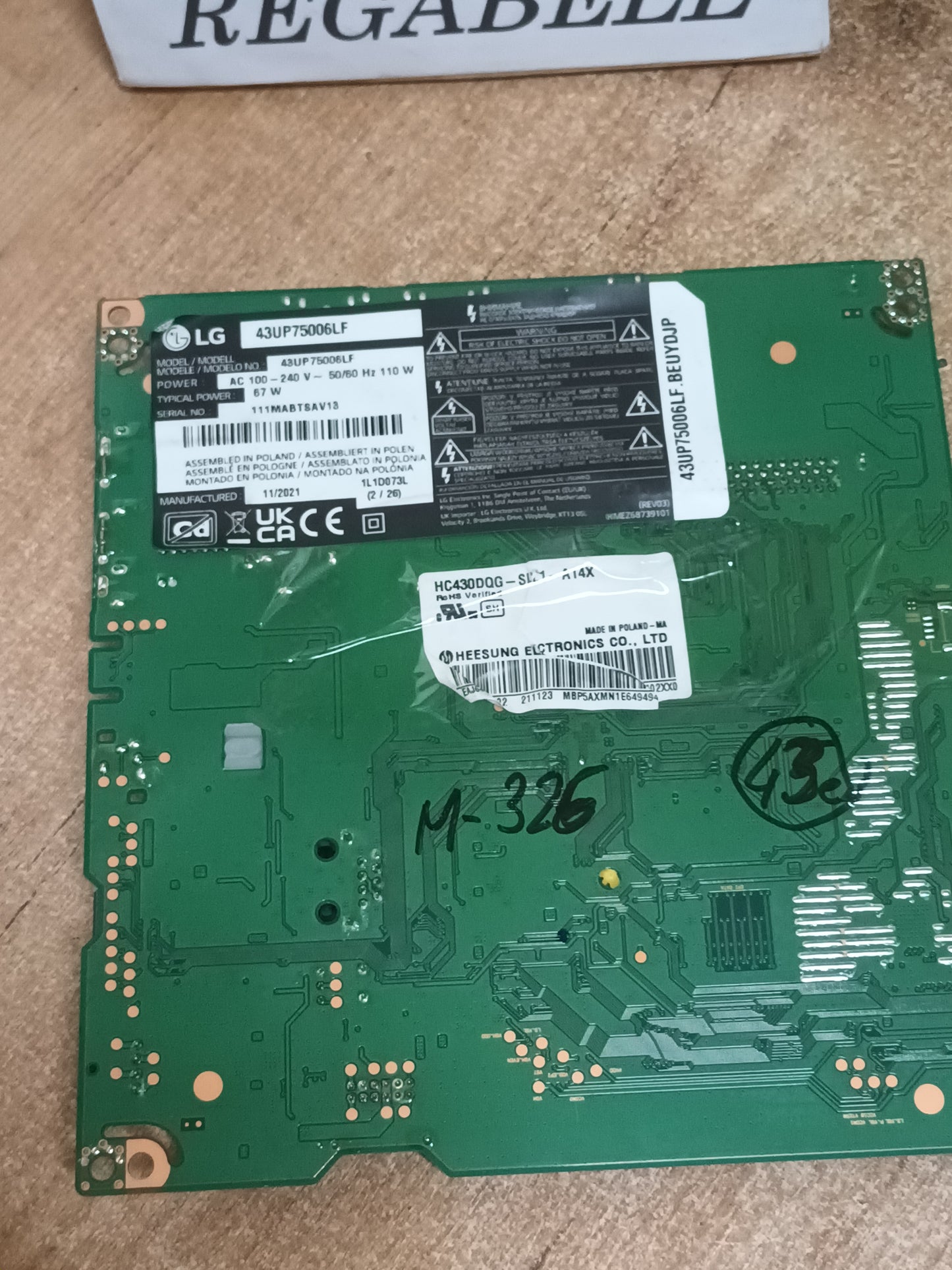 EAX69532504(1.0), EBT66781803, PLACA MAIN de tv LG43UP75006LF,