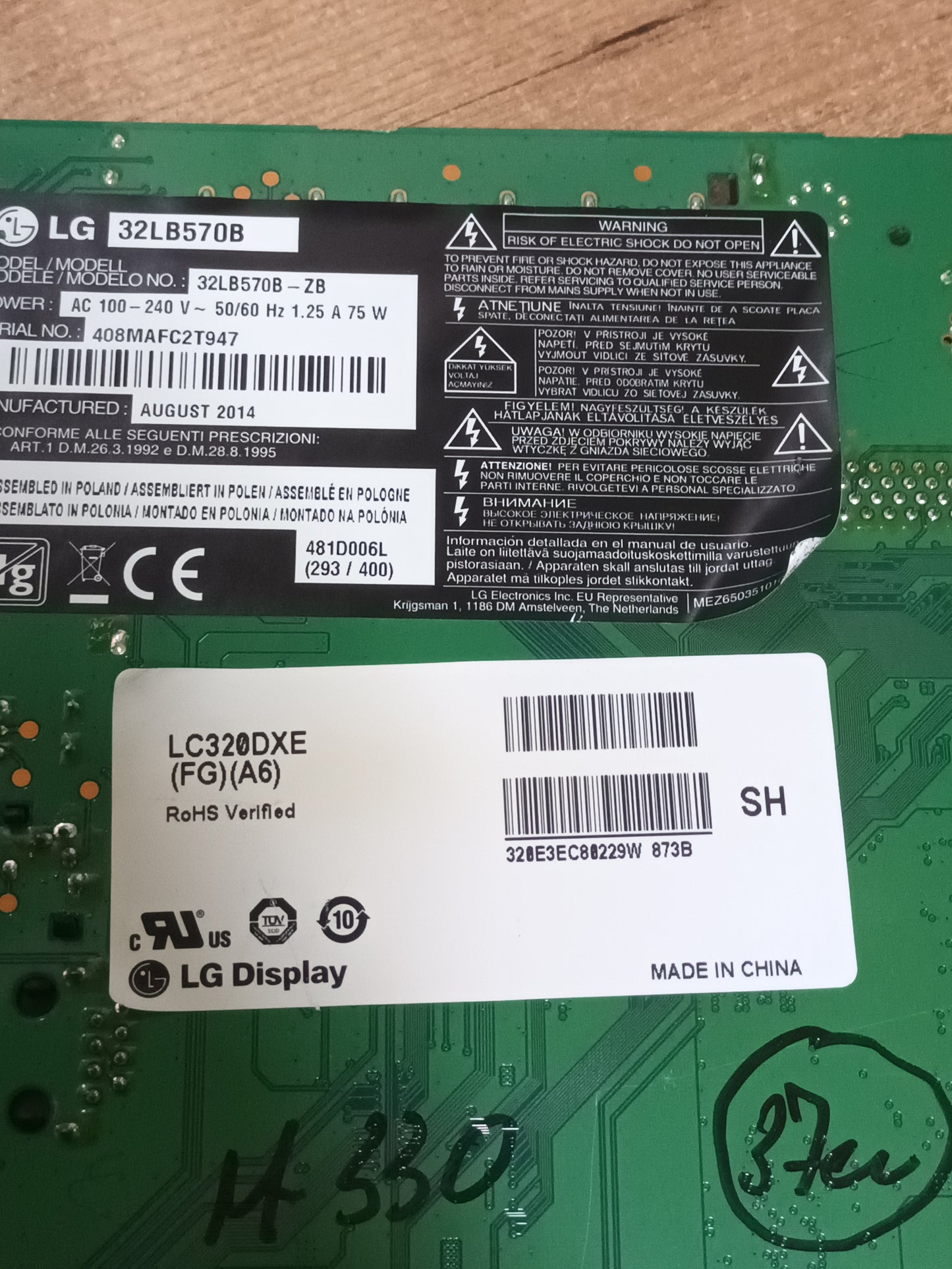 placa main, EAX65610904(1.0), EBT62985407, de tv LG32LB570B