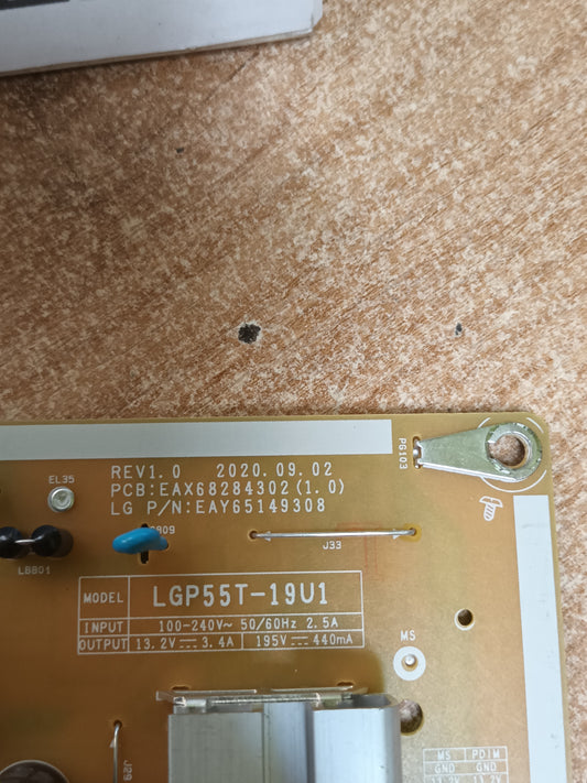 EAX68284302(1.0), NUEVA SIN USAR, tv LG55UP751C0ZF,