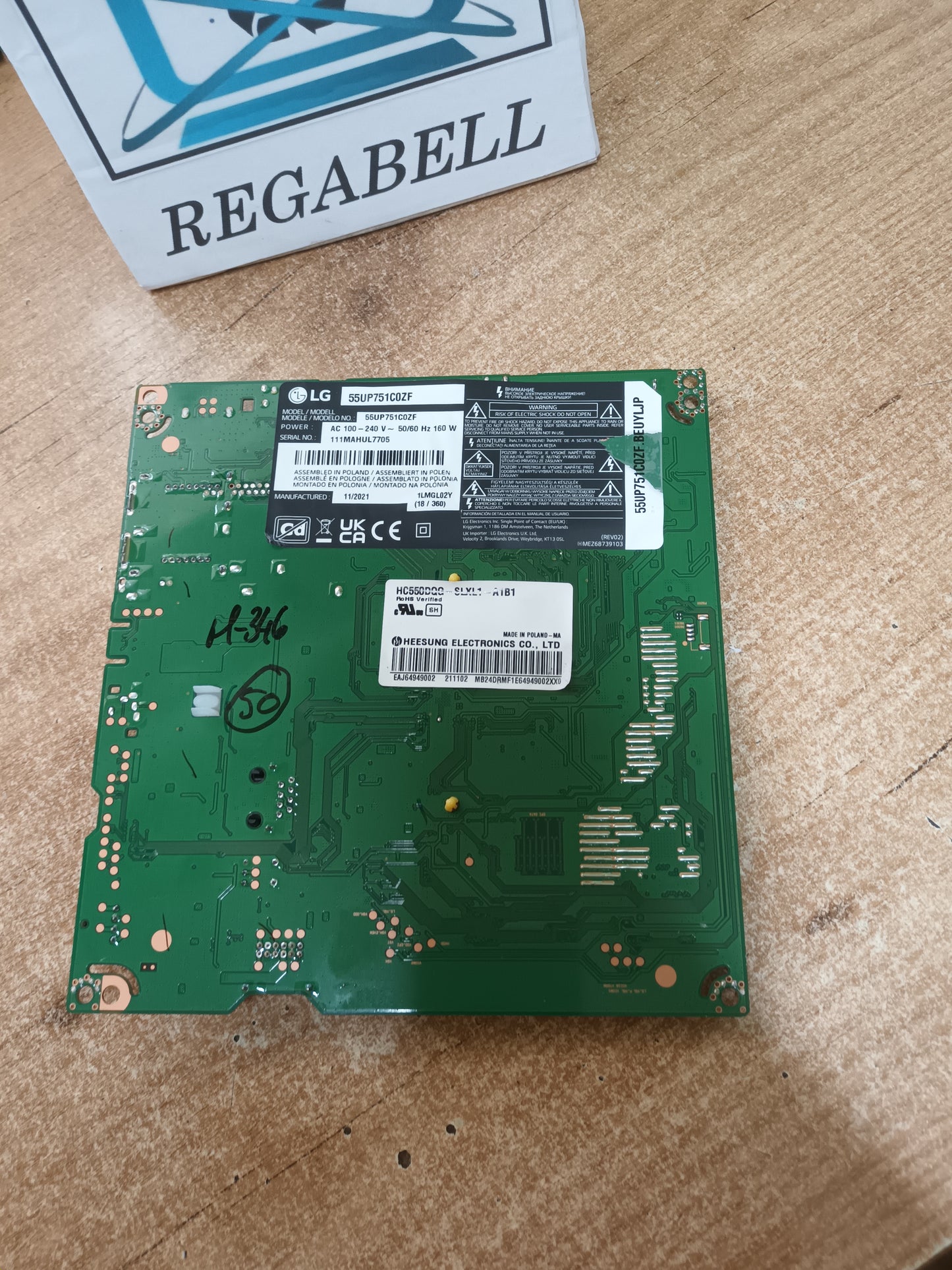 Placa main, EAX69532504(1.0), EBT66626403, NUEVA SIN USAR, de tv LG55UP751C0ZF
