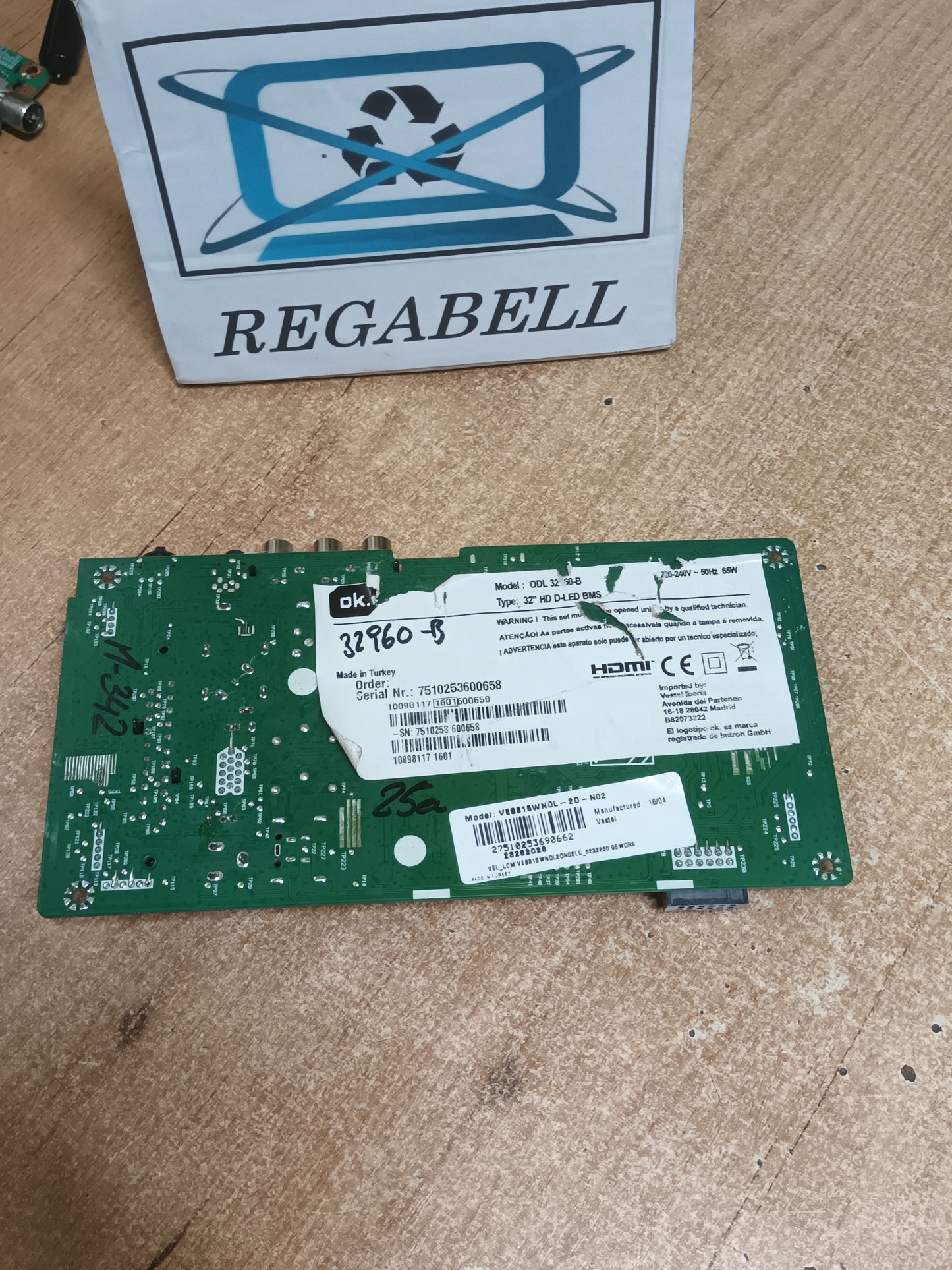 VESTEL 17MB82S, PLACA MAIN, de TV OK 32960-B, 