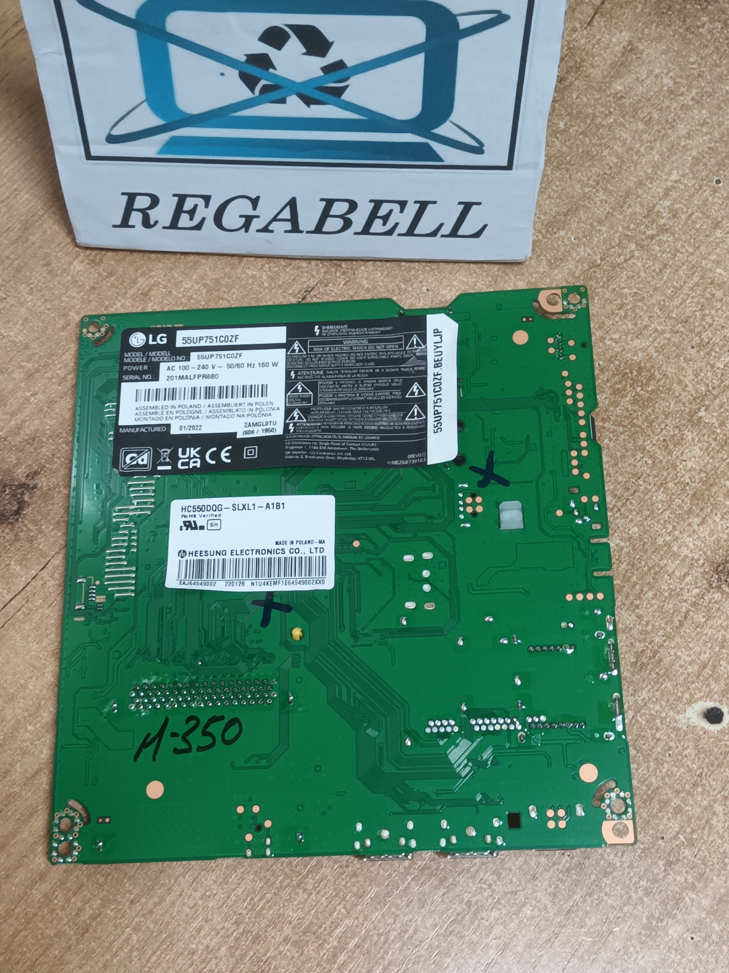 Placa main, EAX69715102(1.0), EBT66626403, NUEVA SIN USAR, de tv LG55UP751C0ZF