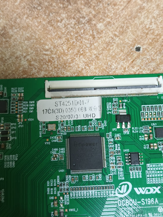 PLACA T-COM, DCBDU-S196_02, de TV INFINITON 43MU140,