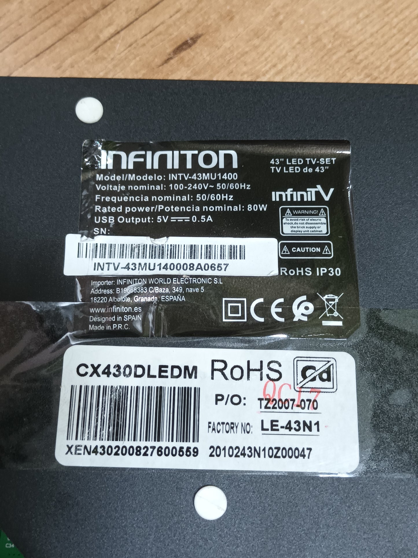 DCBDU-S196_02, de INFINITON 43MU140