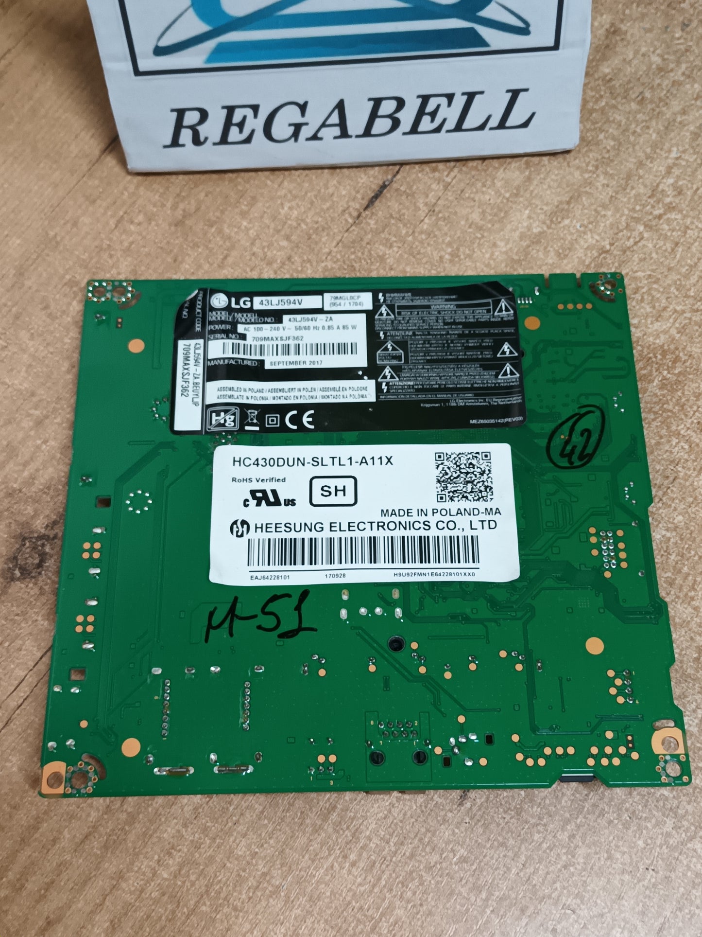 PLACA MAIN, EAX67129604(1.0), de tv LG43LJ594V,