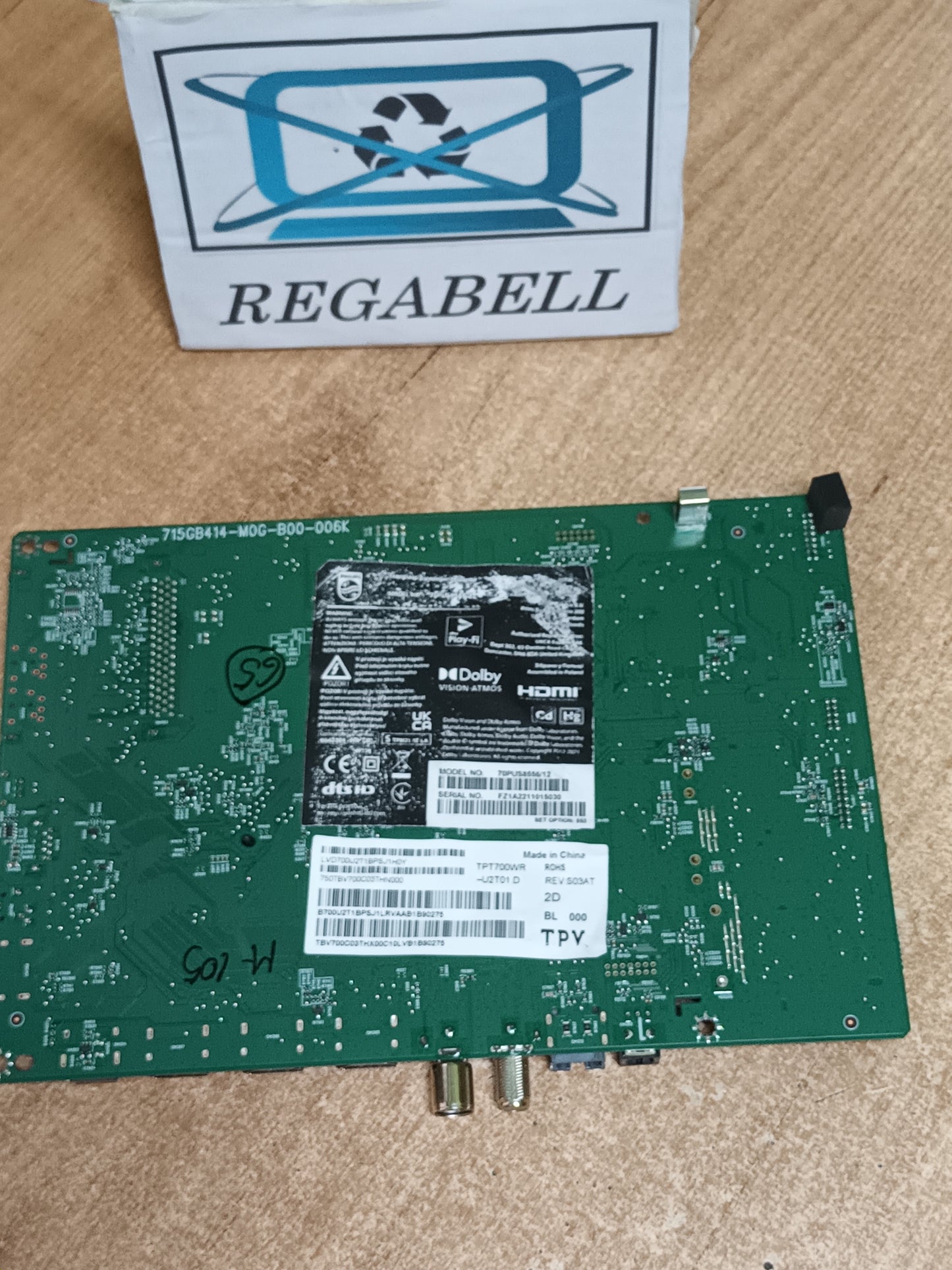 Placa main, 715GB414-M0G-B00-006K, NUEVA SIN USAR de TV PHILIPS 70PUS8556/12