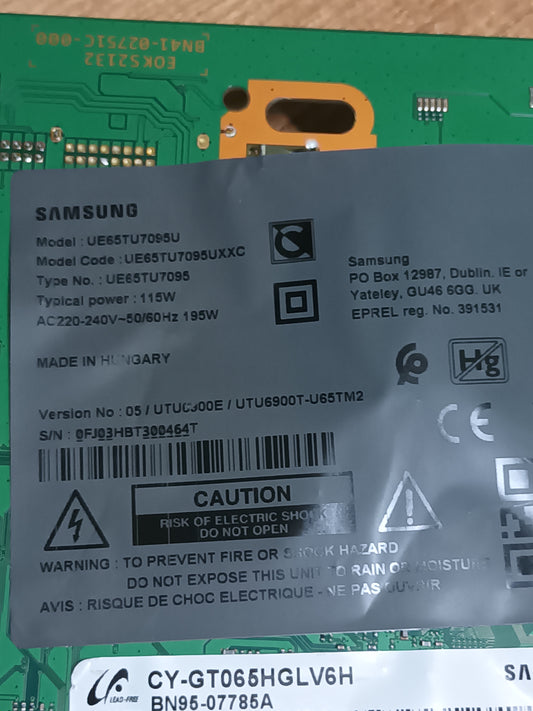 BN44-01055, NUEVA SIN USAR, de tv Samsung UE65TU7095U,