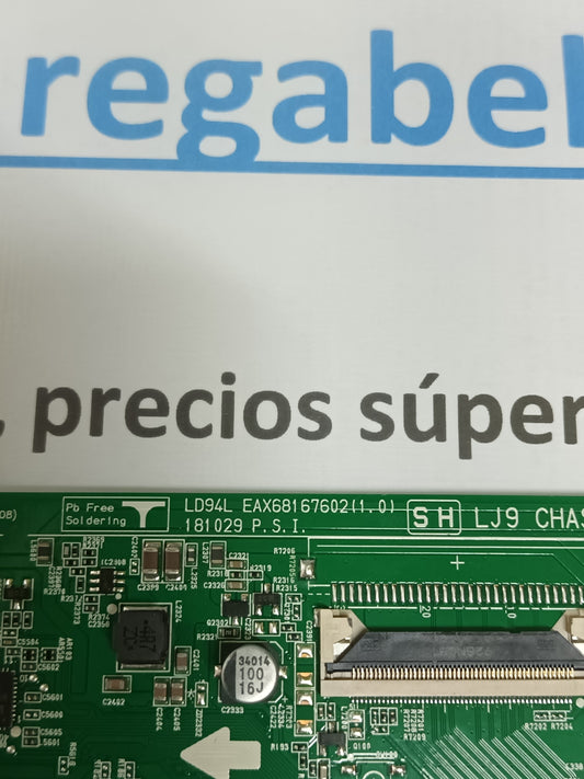 PLACA MAIN EAX68167602(1.0), EBT66120401, de TV LG32LM6300PLA