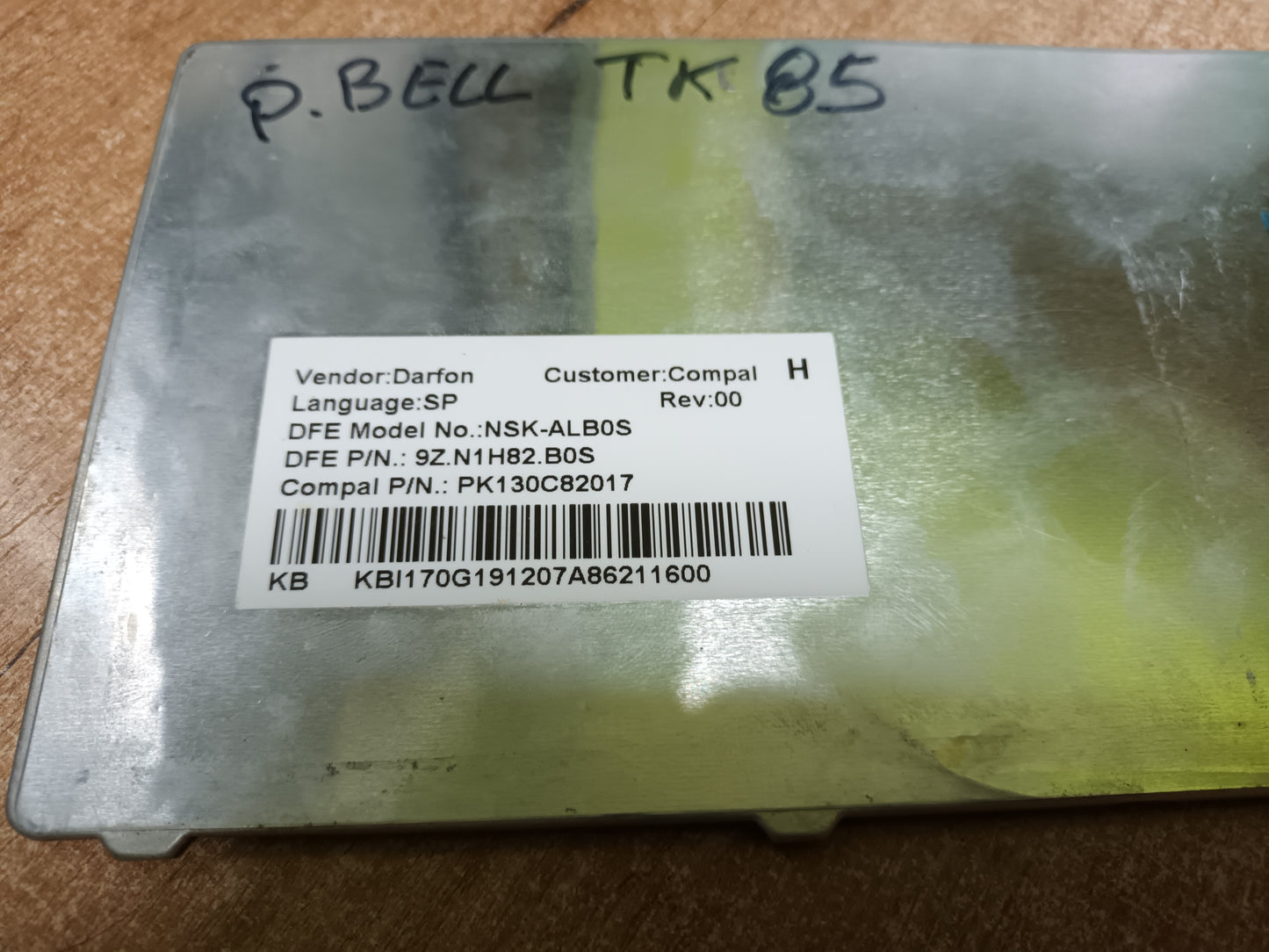 TECLADO, NSK-ALB0S, de PACKARD BELL TK 85