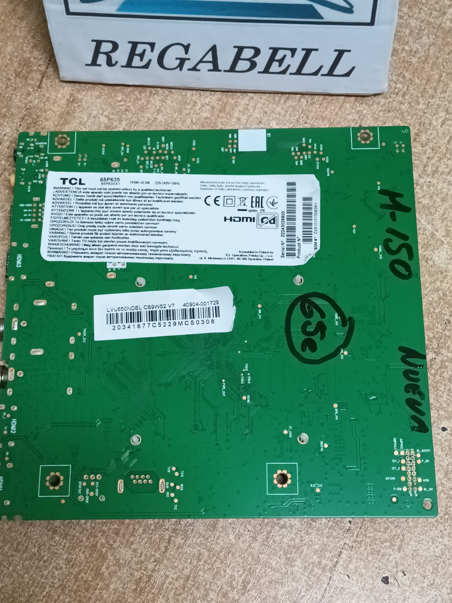 PLACA MAIN, 40_R51MPE-MAB2HG, (NUEVA SIN USAR) de tv TCL 65P635,