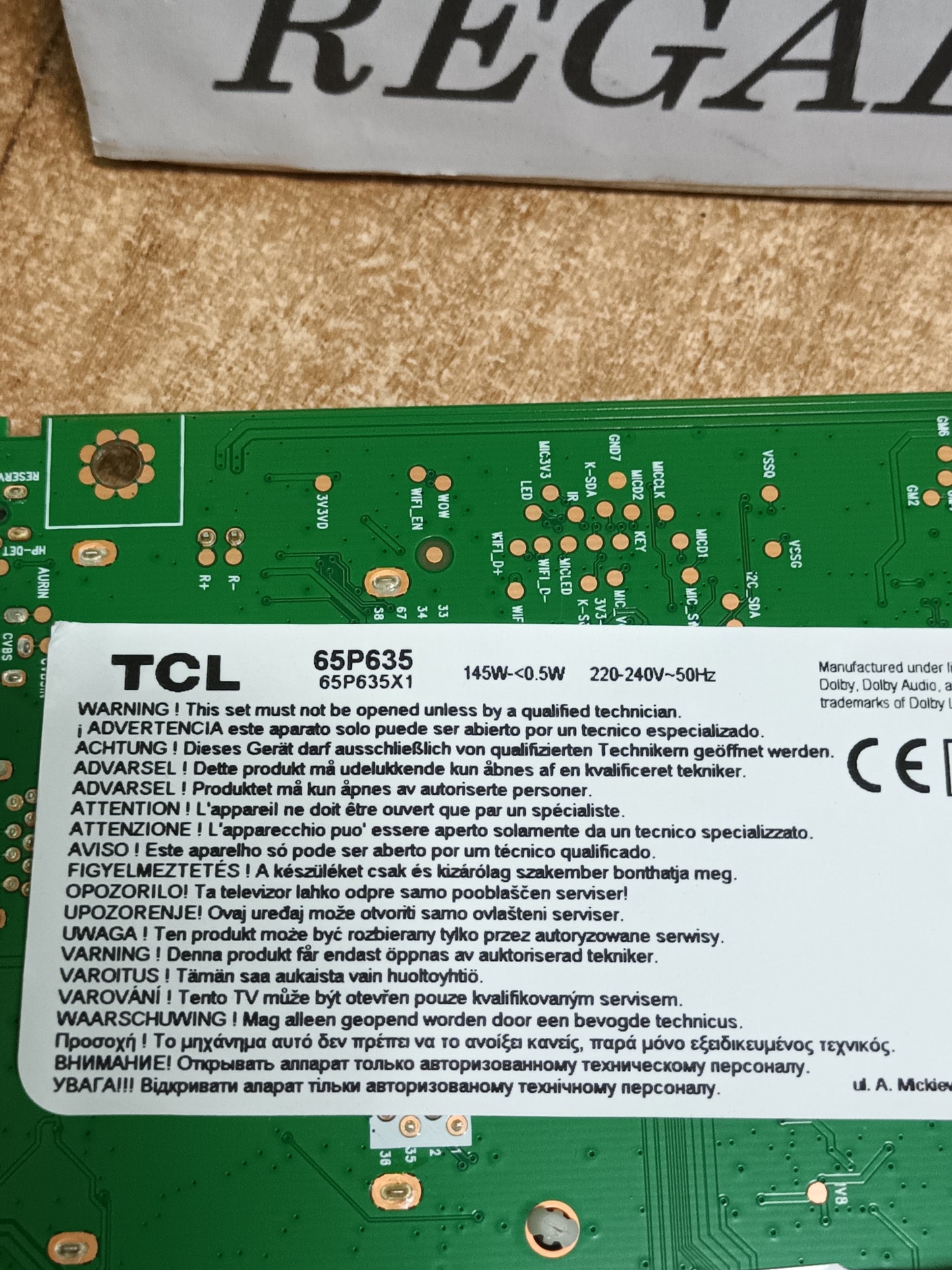 PLACA MAIN, 40_R51MPE-MAB2HG, (NUEVA SIN USAR) de tv TCL 65P635,