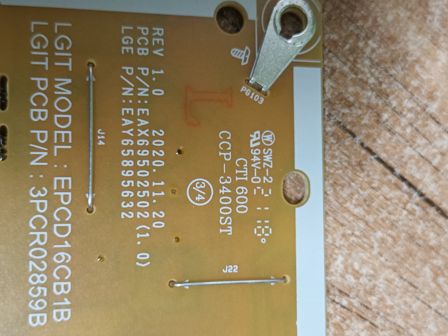 EAX69502502(1.0), de TV LG65UP76706LB,