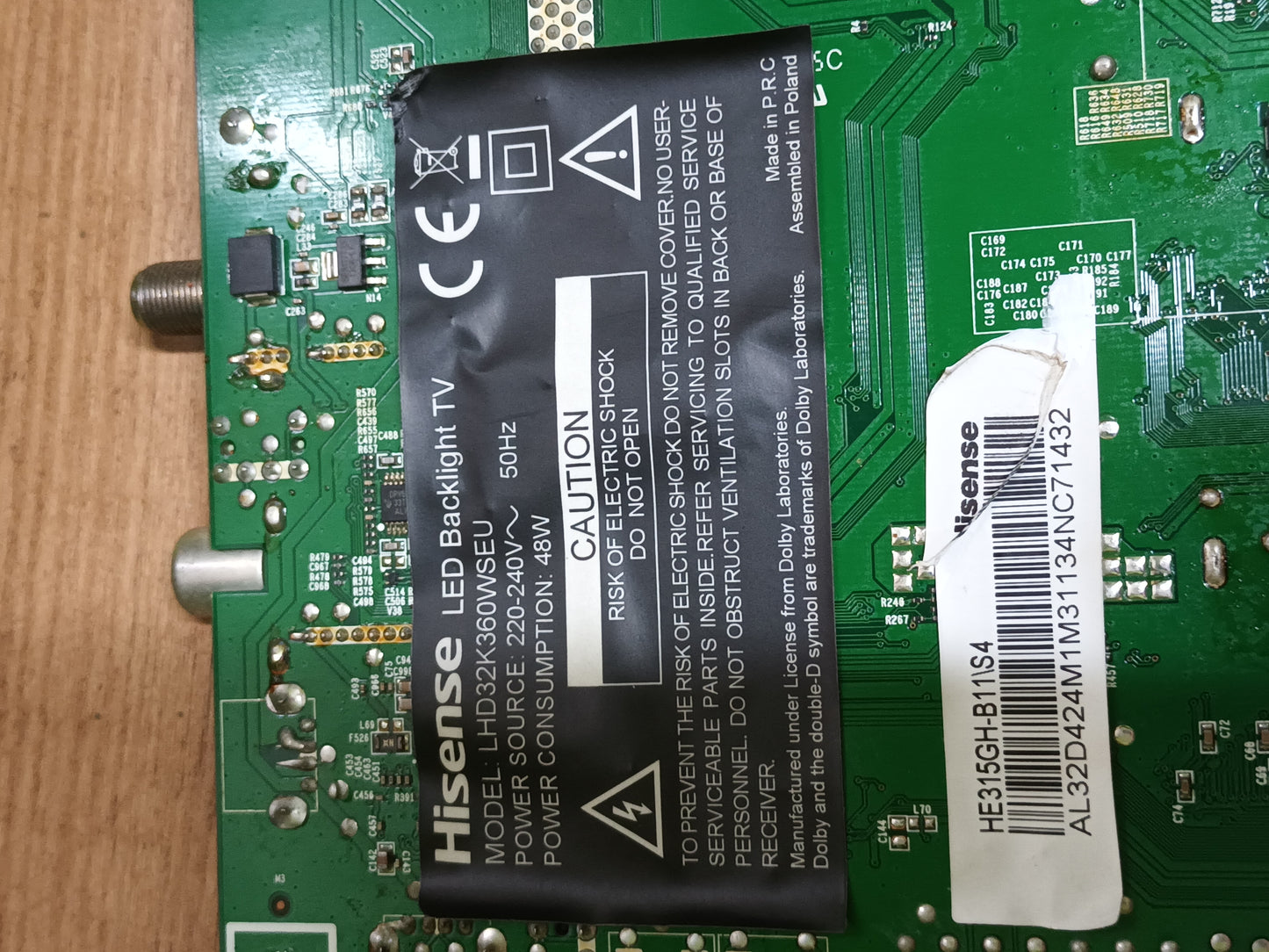 RSAG7.820.5023/ROH, de TV HISENSE LHD32K360WSEU,