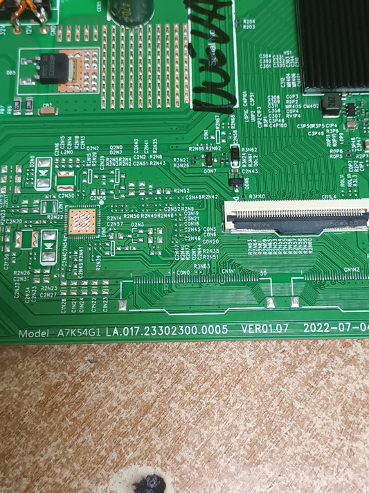 PLACA MAIN, A7K54G1, LA.017.23302300.0005, de TV OK OTV 40GF-5022S, NUEVA