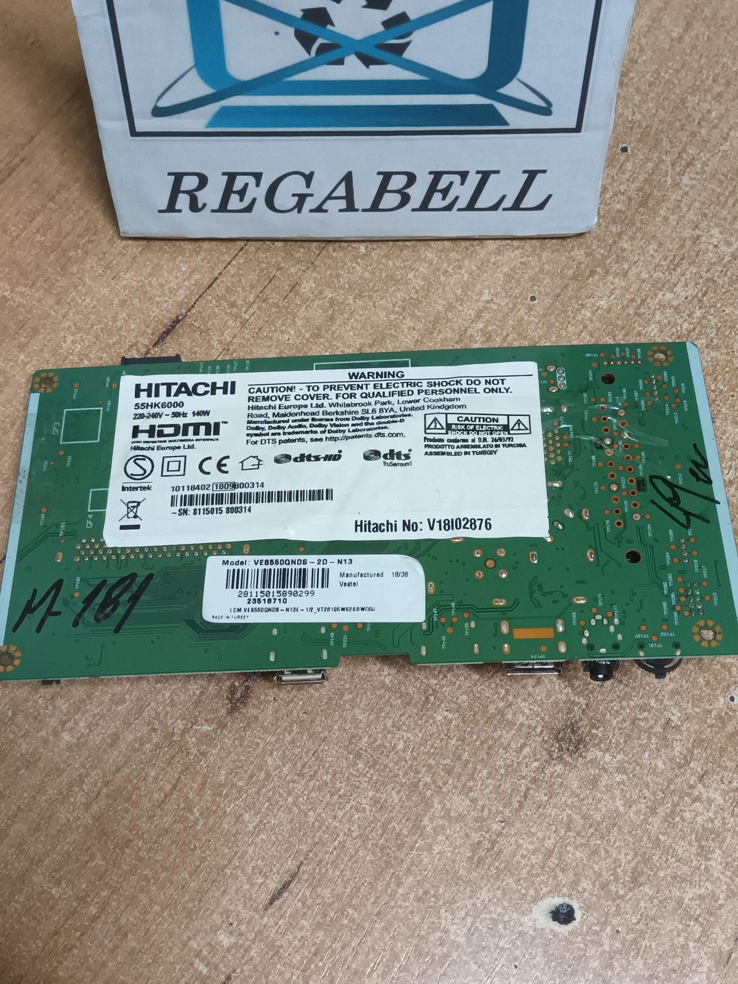 PLACA MAIN, 17MB130S, de tv HITACHI 55HK6000,
