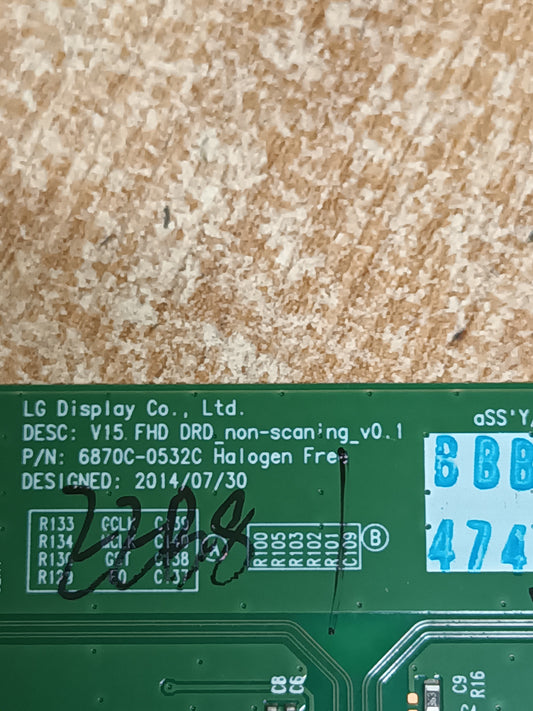 PLACA T-COM, 6870C-05325C, de TV LG43LH510V,