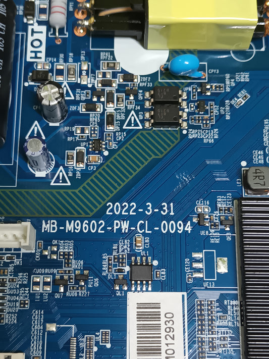 Placa main, MB-M9602-PW-CL-0094, de TV OK OTV43AU-5022C, ES NUEVA SIN USAR