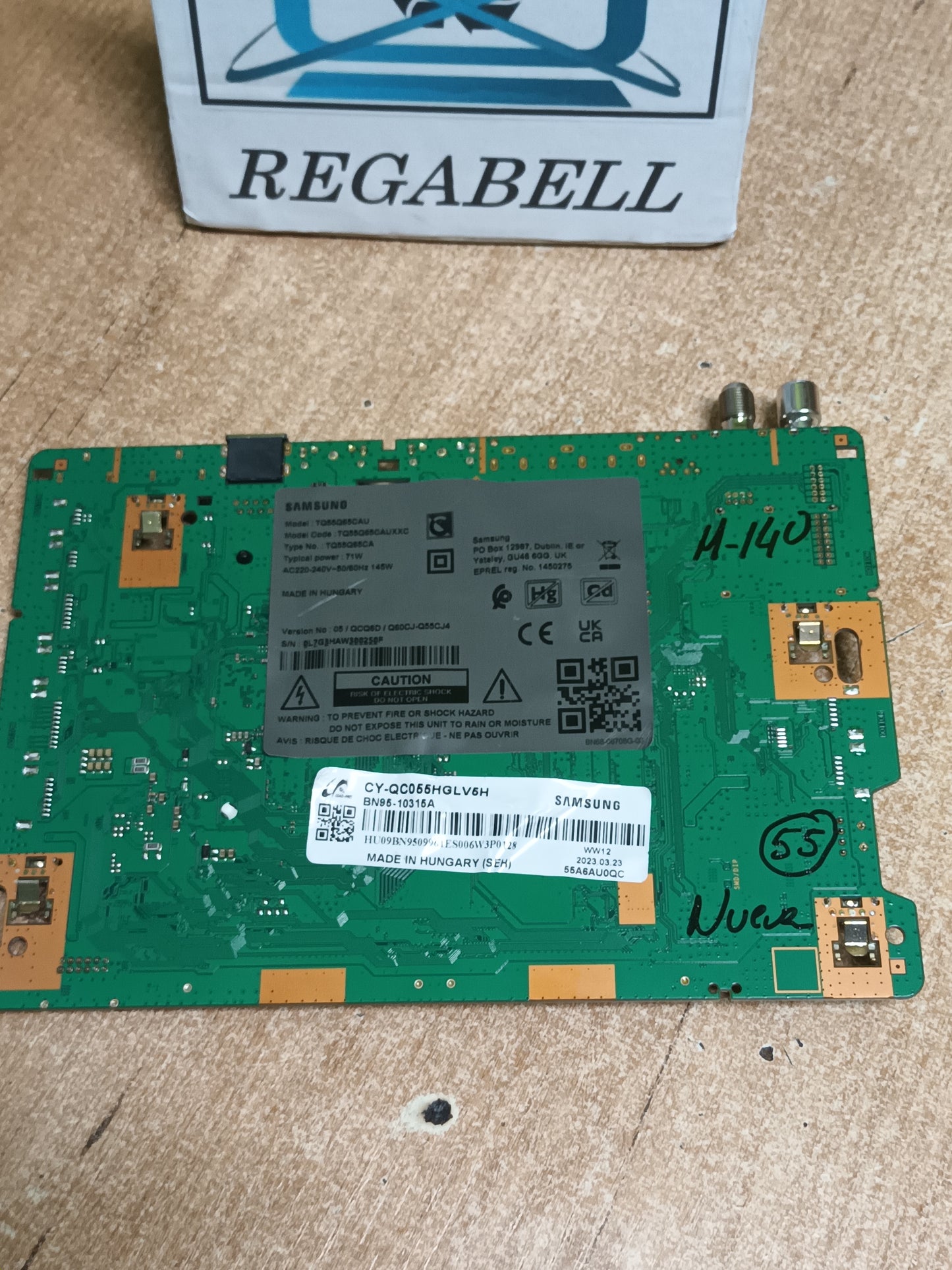 Placa main, BN94-18026B, NUEVA SIN USAR, de una tv SAMSUNG TQ55Q65CAU