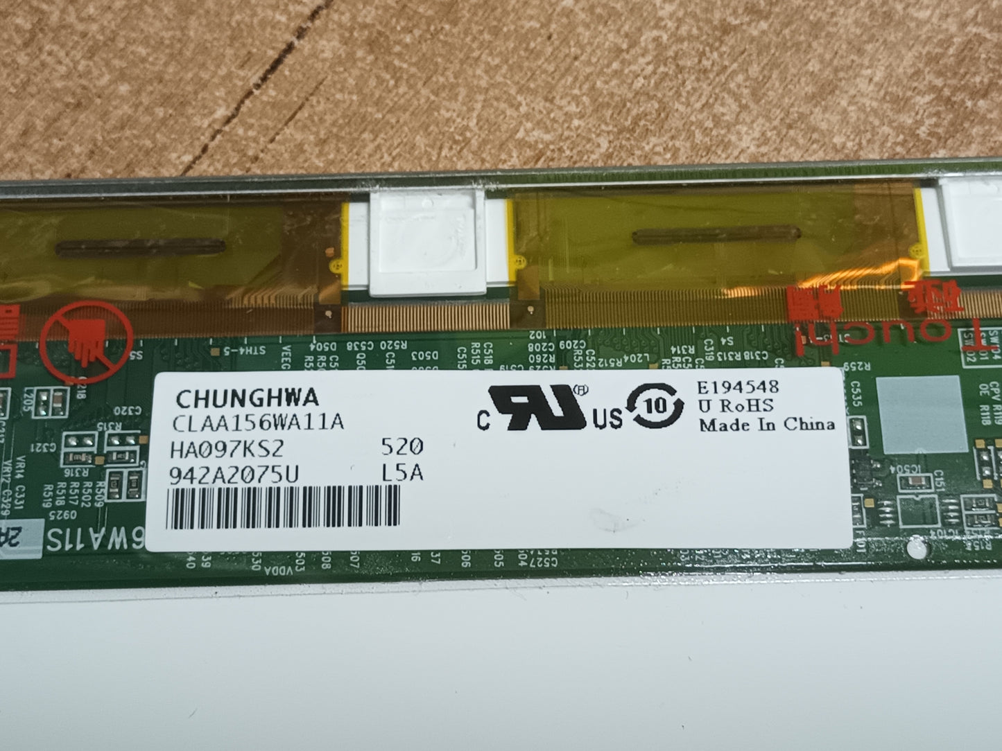 Pantalla CLAA156WA11A, BRILLO, 40 PIN