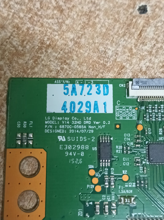 PLACA T-COM, 6870C-0565A , desmontada de TV LG32LF592U,