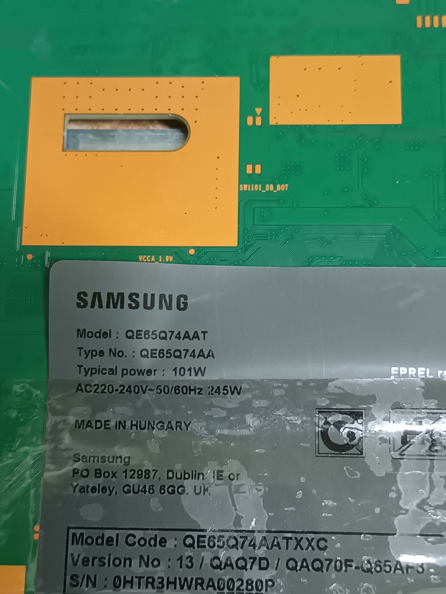 PLACA MAIN, BN41-02855B, BN94-17004T, de tv SAMSUNG QE65E74AAT, 