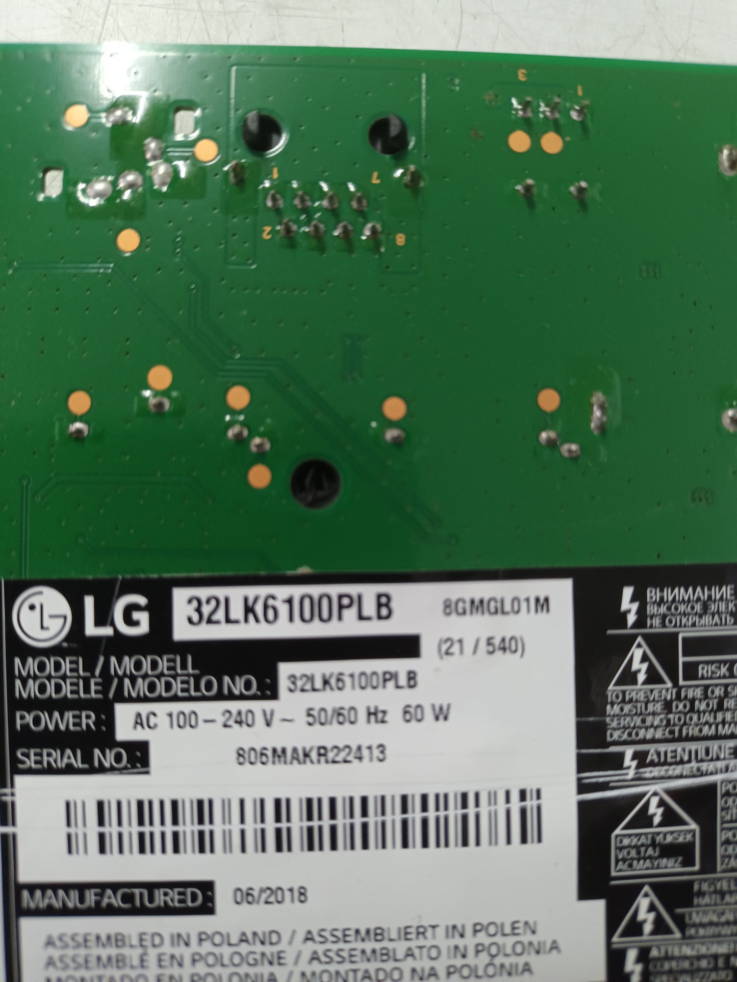 juego de 3 tiras de led de LG32LK6100