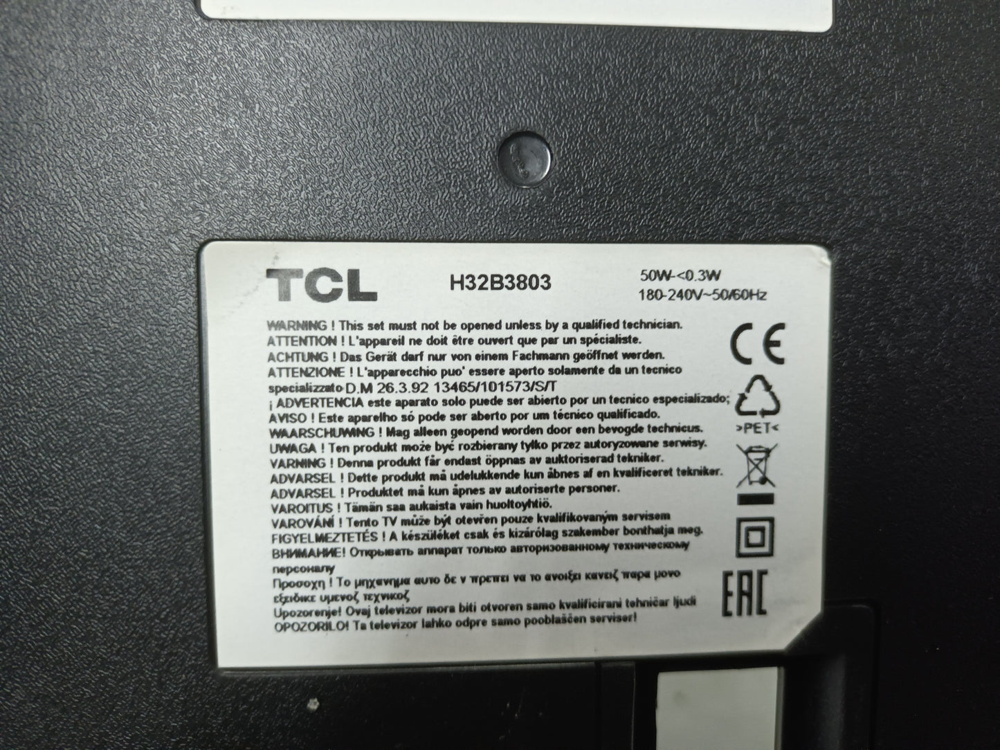 TCL H32B3803, TIRAS DE LED (ref,12)