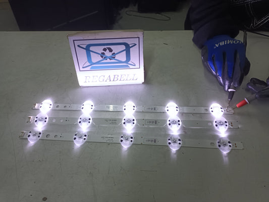 juego de 3 tiras de led de LG43LM6300PLA
