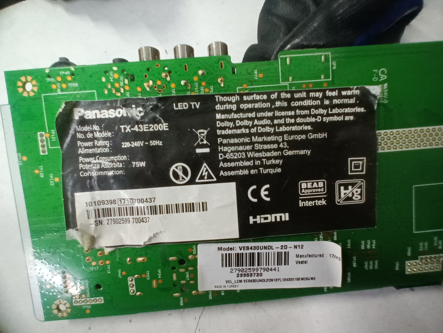 PANASONIC TX-43E200E, TIRAS LED (ref,21)