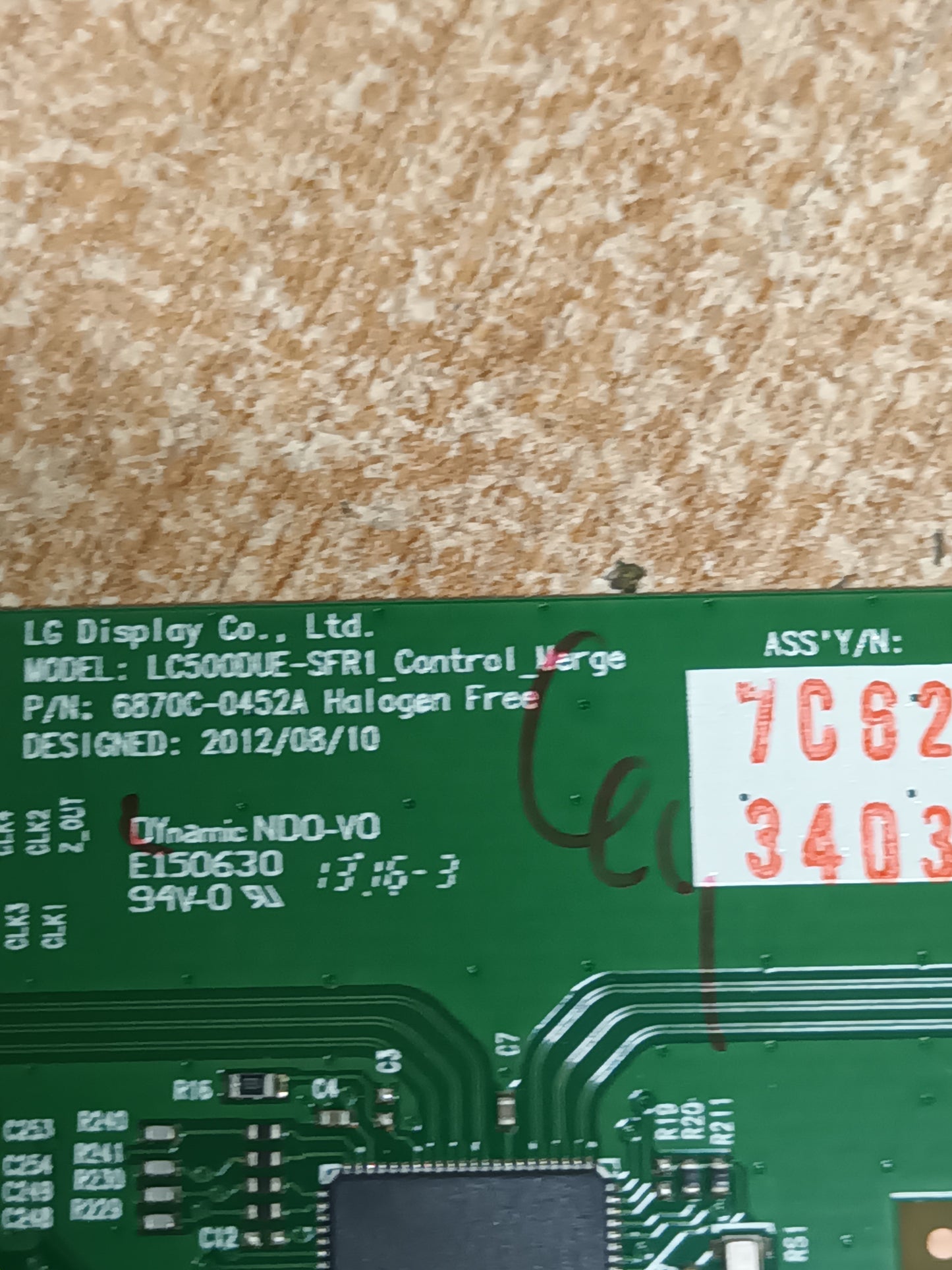 PLACA T-COM, 6870C-0452A, de TV LG42LN570S