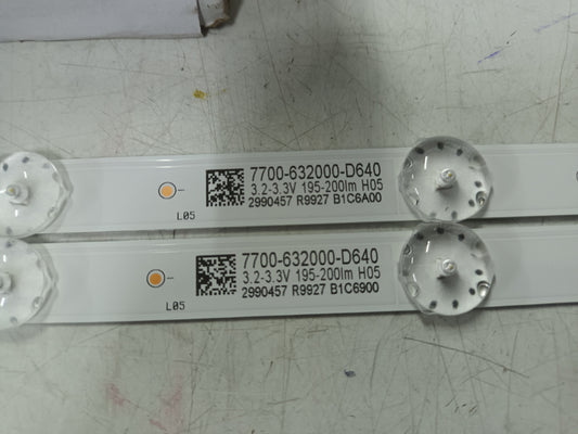 juego de 2 tiras de retroiluminación de LG32LM630BPLA