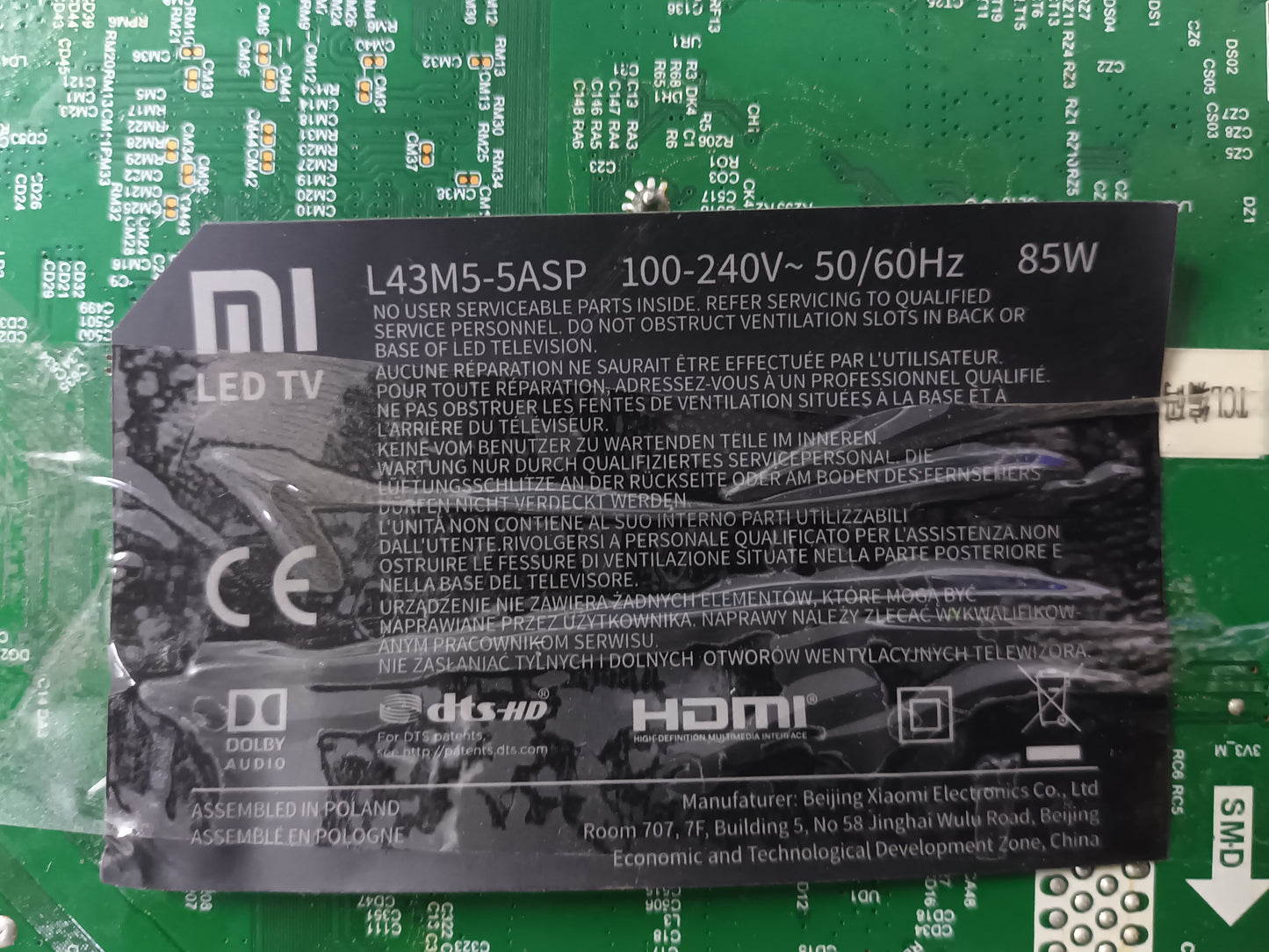 KIT 3 tiras de retroiluminación de tv XIAOMI MI L43M5-5ASP