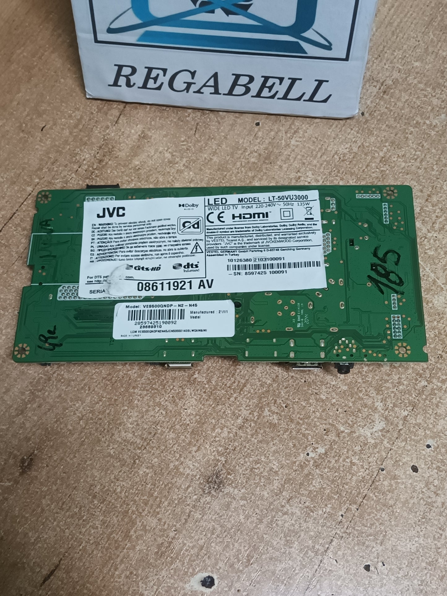 Placa main, 17MB230- 200420R2, (NUEVA SIN USAR) de tv JVC LT-50VU3000,