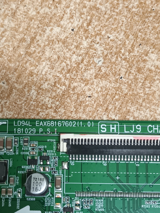 Placa main, EAX68167602(1.0), EBT66120428, de una tv LG32LM630BPLA