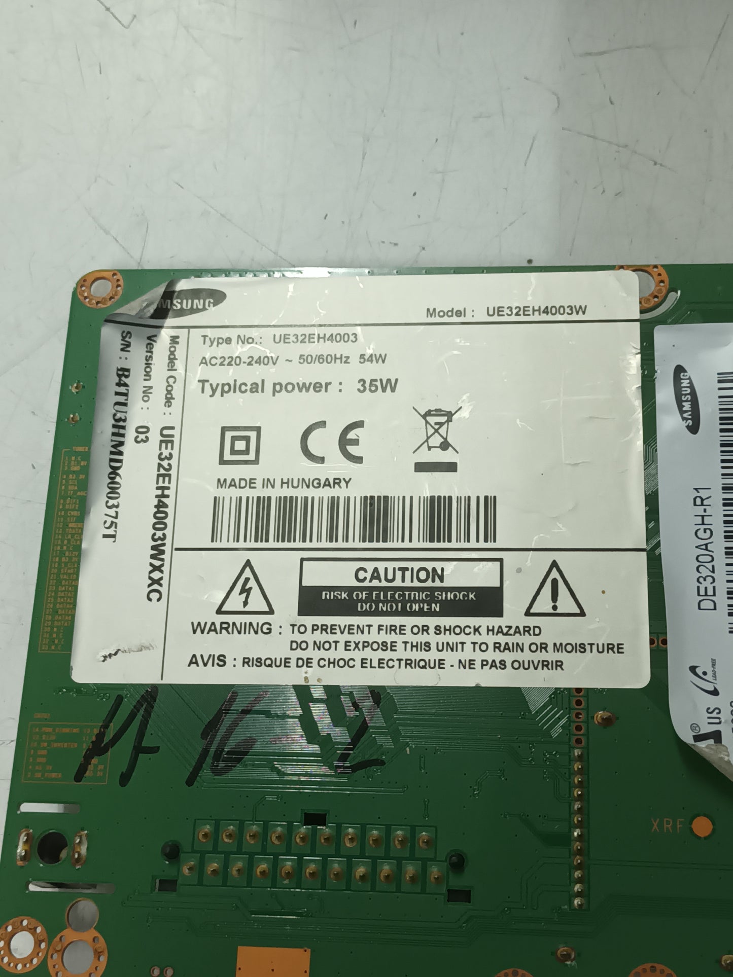 PLACA MAIN, BN41-01897A, BN94-06008S, de tv Samsung UE32EH4003W