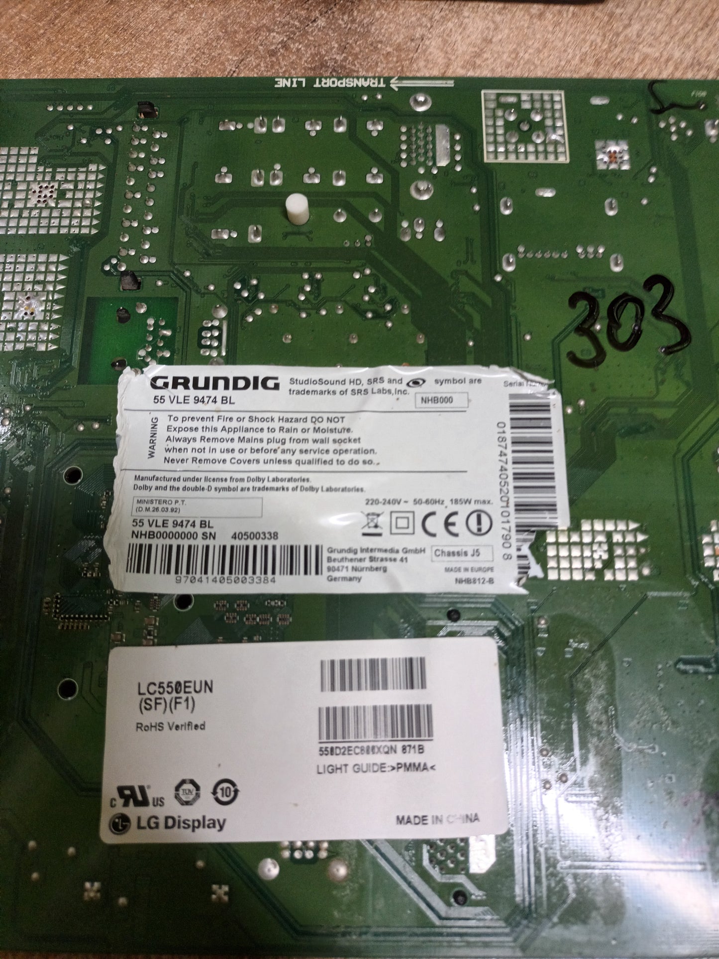 VXP19R-4, de GRUNDIG 55VLE9474 BL