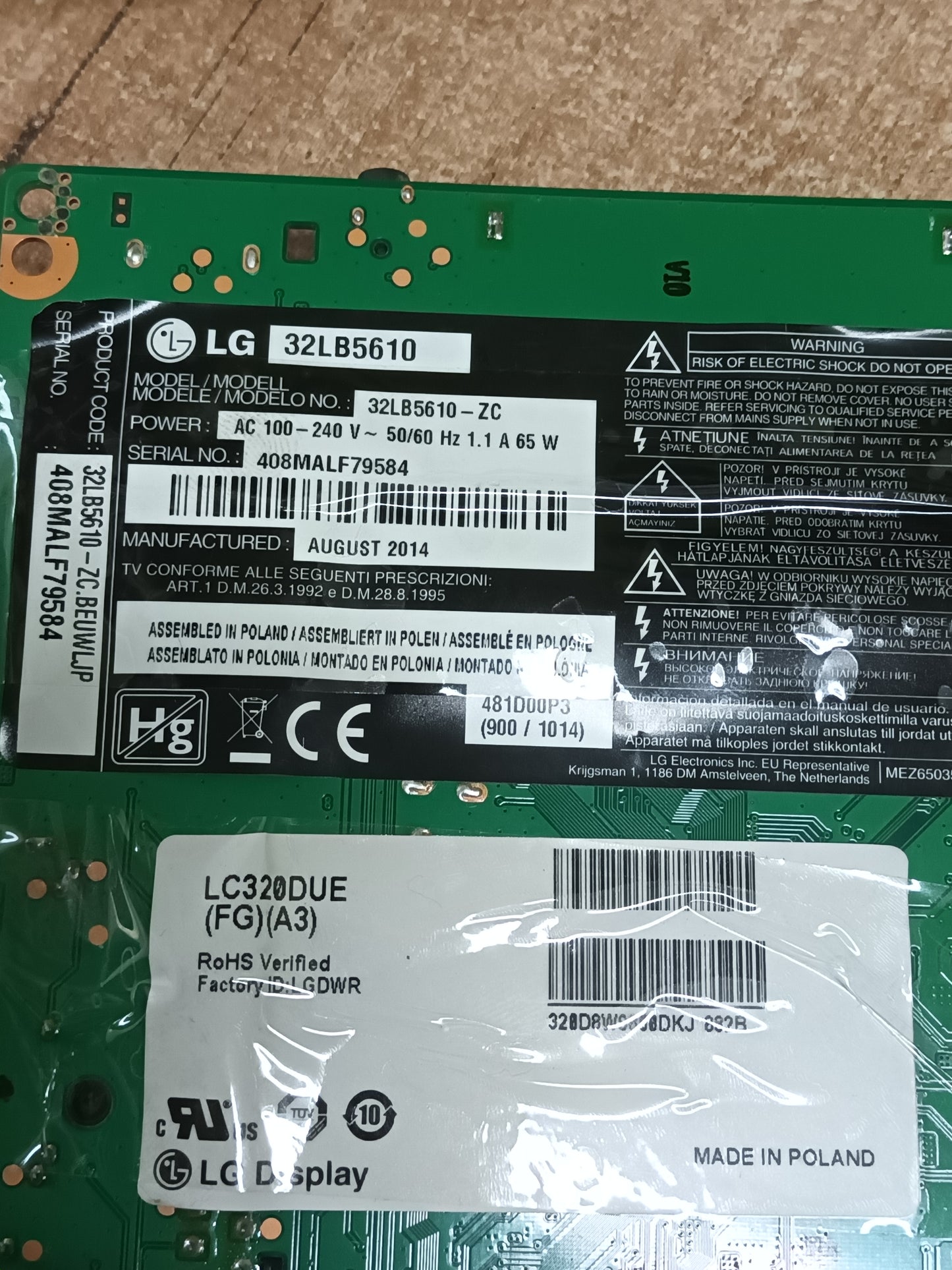 Placa main, EAX65361503(1.0), LG32LB5610