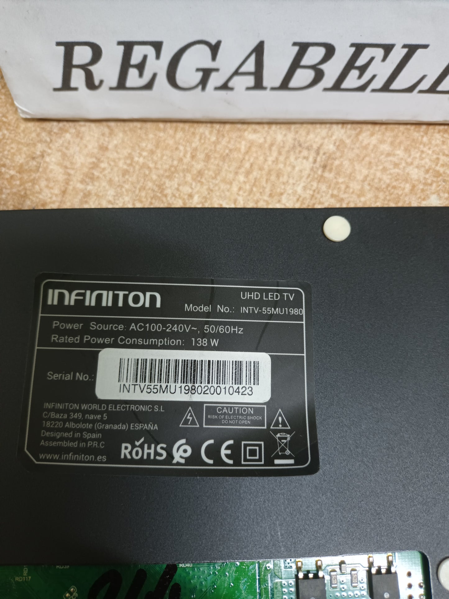 TP.MT5522SPC822, de INFINITON INTV-55MU1980