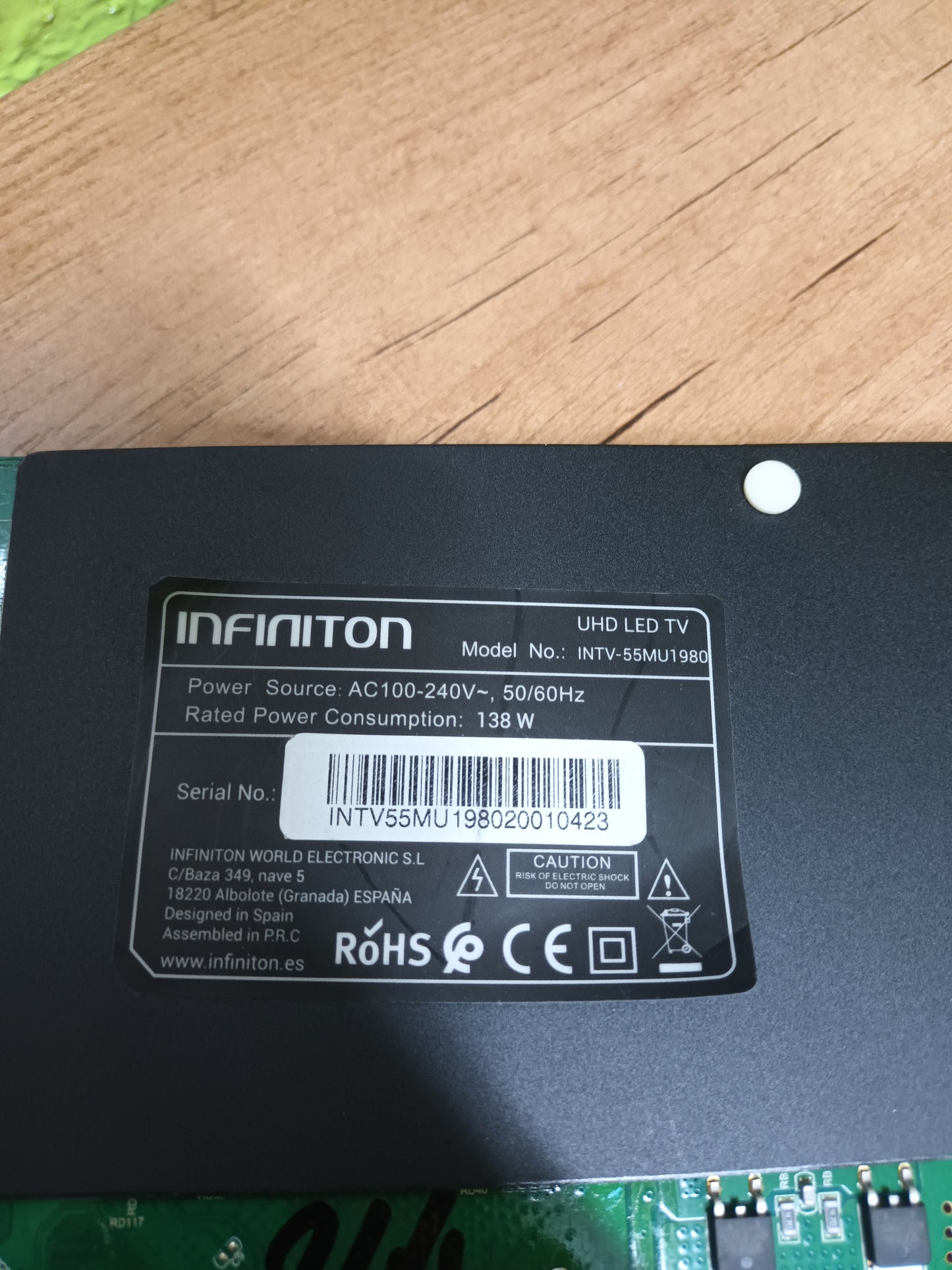 N4TA550UHDQVN07.5 de INFINITON INTV55MU1980