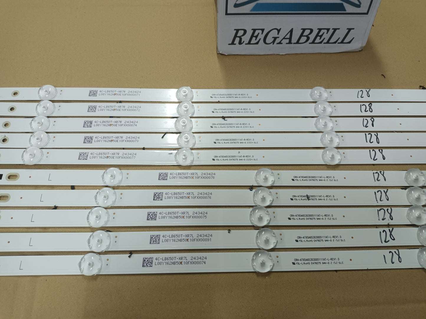 XIAOMI TV L65M7-7AEU, KIT TIRAS LED (ref,128)