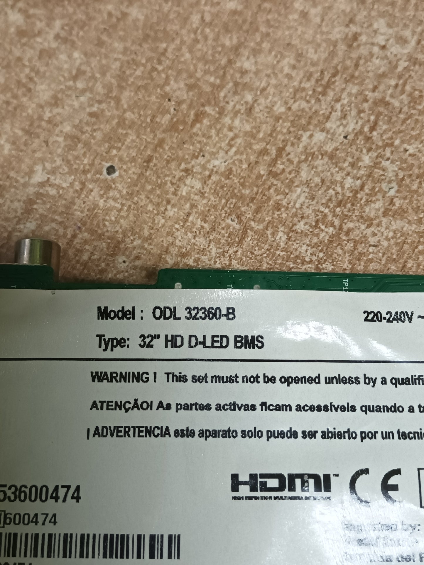 17MB82S , PLACA MAIN, de tv OK ODL 32360-B,