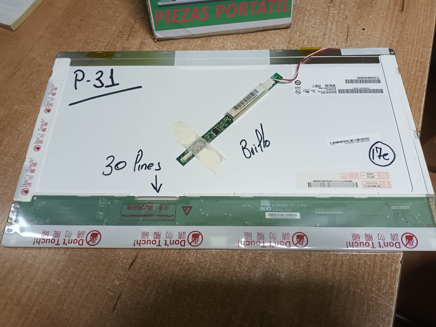 Pantalla B156XW01 V.0,
