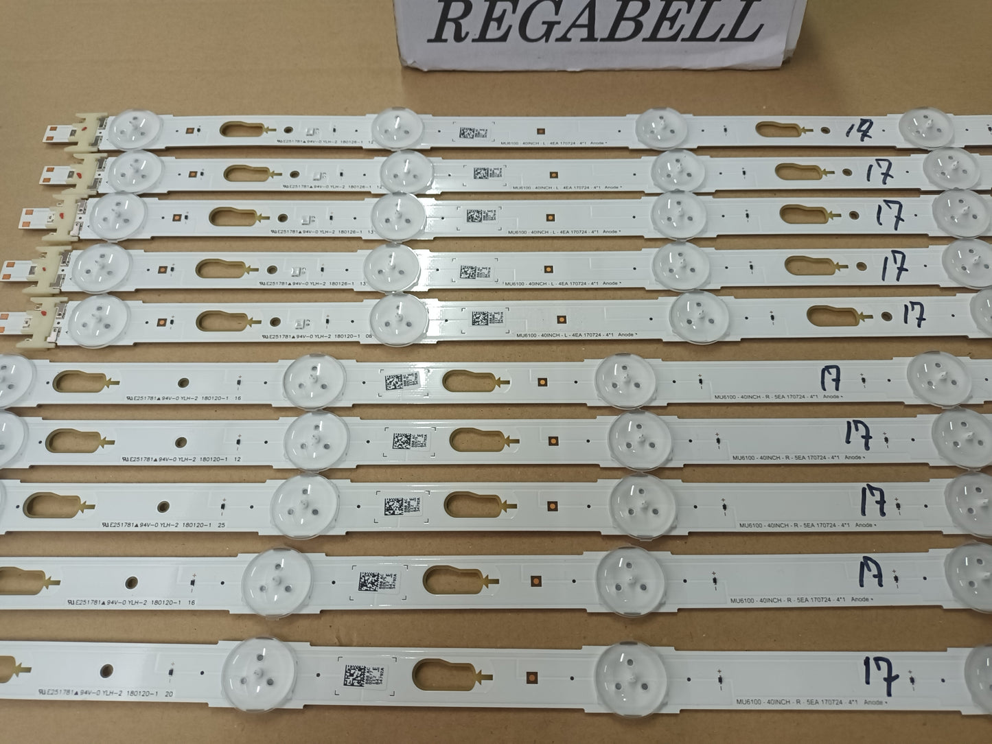 SAMSUNG UE40MU6172U, KIT TIRAS LED (ref,17)